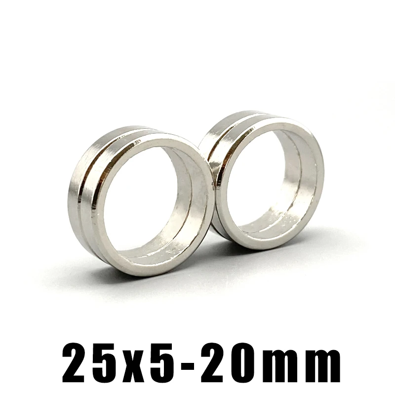 1-100Pcs 25x5-20 Neodymium Magnet 25mm x 5mm Hole 20mm NdFeB N35 Round Super Powerful Strong Permanent Magnetic imanes Disc