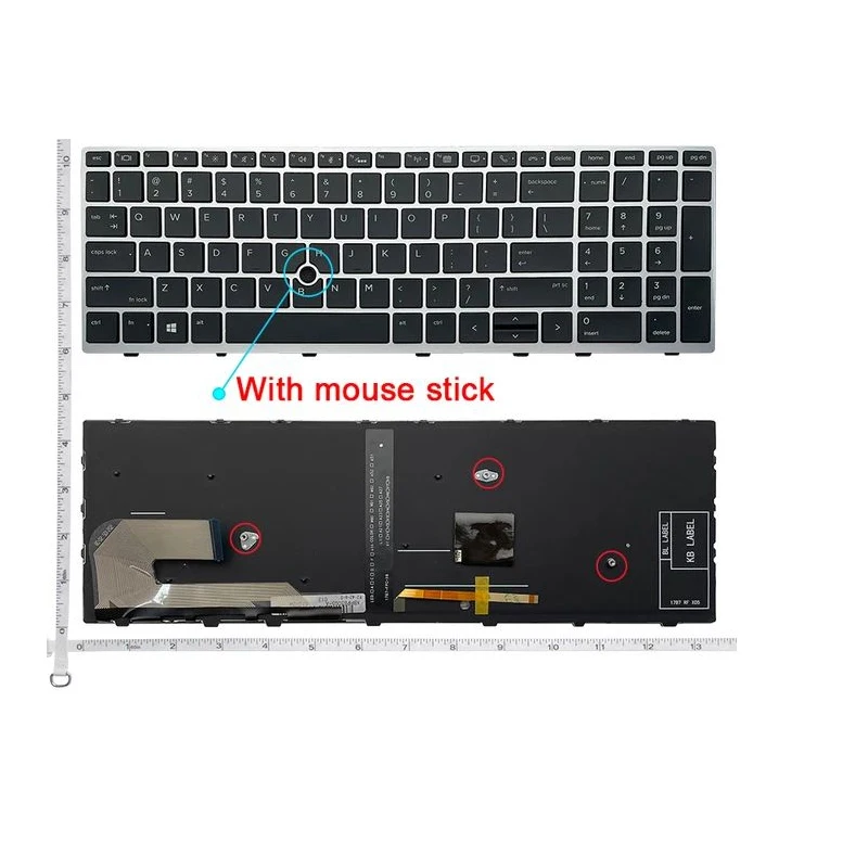 XIN-Russian-US Backlight Laptop Keyboard  For HP ZBook 15u G5 15u G6 For HP HSN-141C-4 850 G6