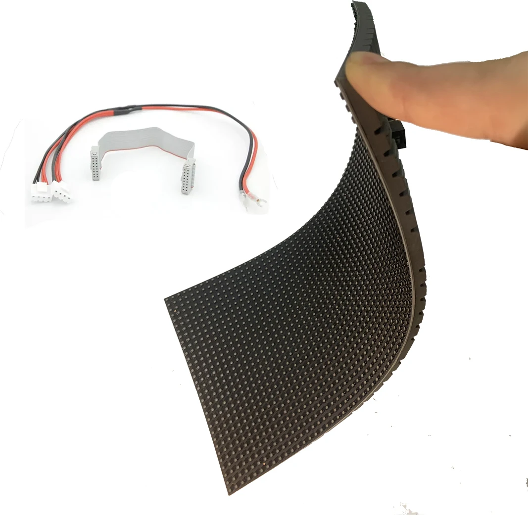 Módulo LED suave P4, Panel de matriz a todo Color Flexible para interiores de 320x160mm, pantalla Flexible de 80x40 píxeles, lámpara SMD programable