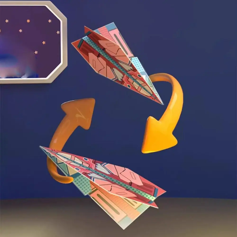 Juego de papel de colores hecho a mano, juego de Origami de avión de aprendizaje de arte Montessori, juguete de avión de papel versátil plegable 3D