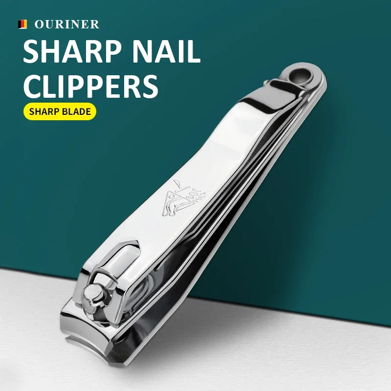 Ouriner Nail Clippers Stainless Steel Sharpest Nail Cutter Duty Curved Edge for Adult Men Women Swing Out Nail Cleaner/File image 2