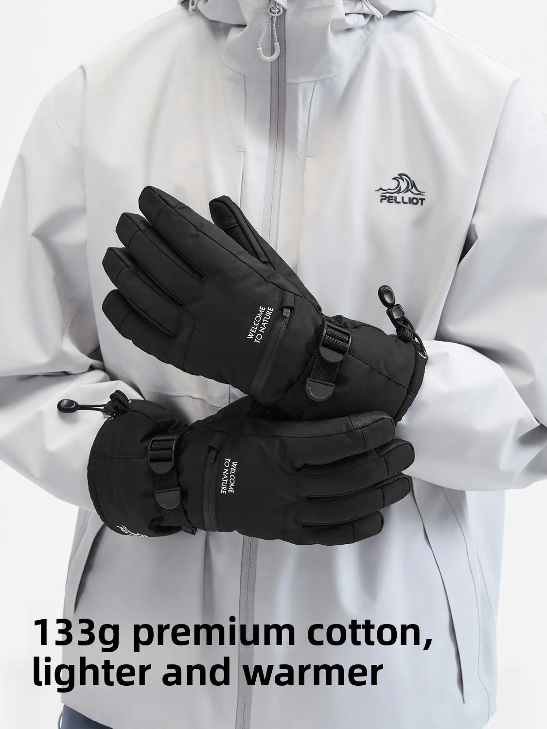 قفازات تزلج Pelliot Primaloft Gold Label للرجال، معدات خارجية، قفازات تسلق مقاومة للماء للنساء، قفازات قطنية للجنسين