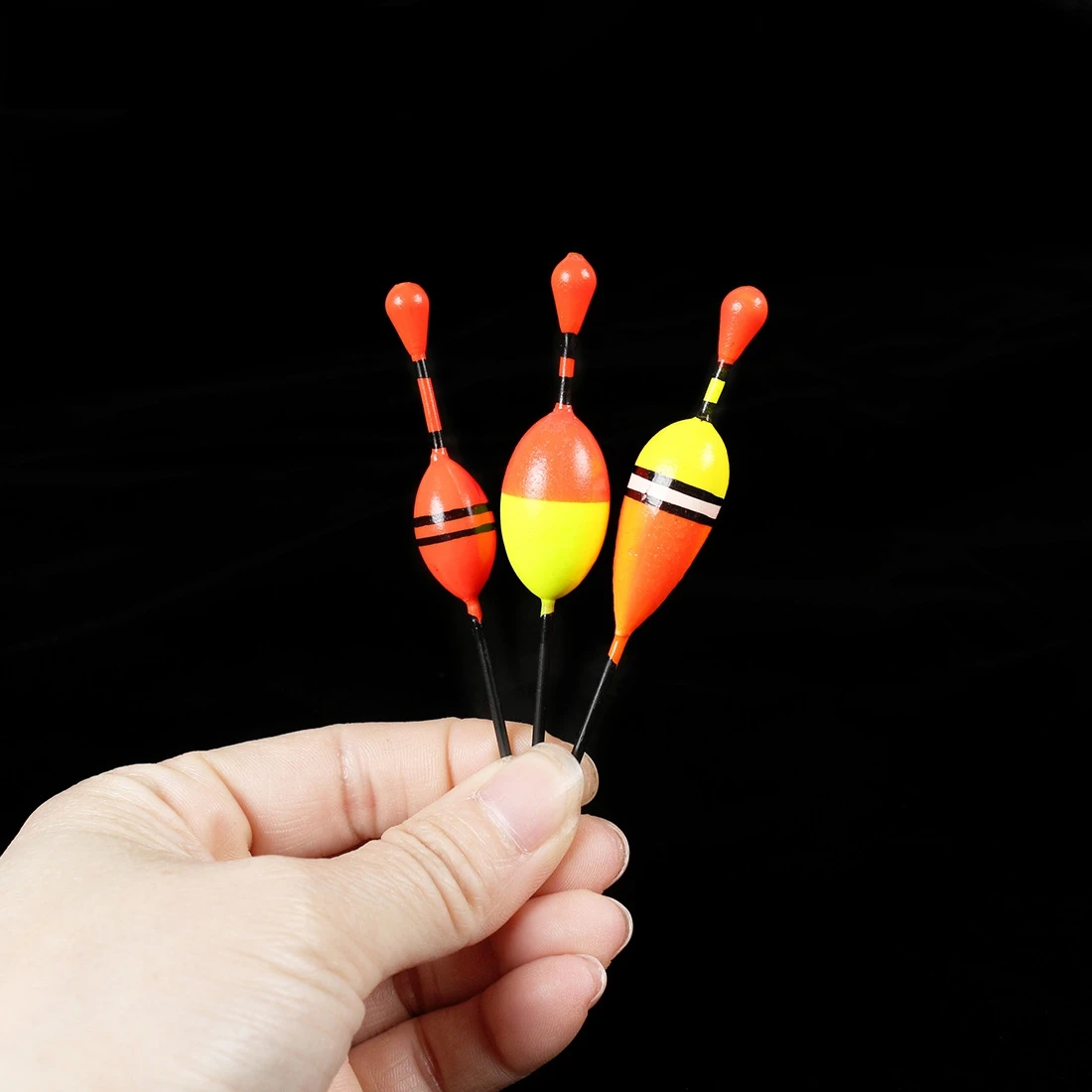 9pcs High Grade Float Paulownia Bobber Short Fishing Float for Rock Lakes Reservoir Fishing Eye-catching Float