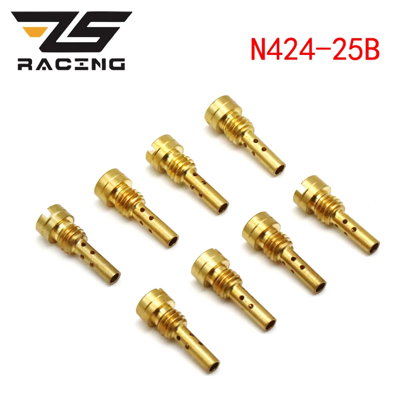 

ZS Racing 10pcs Pilot Jet for Keihin CV CVK FCR Carburetor N424-25B Injector Nozzle