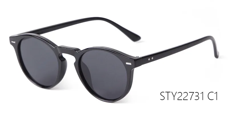Vintage Mode Runde Sonnenbrille für Damen und Herren 2024 Markendesign Retro Nieten Gelbe Blaue Gläser Eckige Sonnenbrillen Unisex – Detail 7