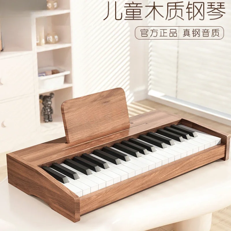 Children's wooden piano toy beginner electronic piano little boy and girl baby baby baby's first birthday gift