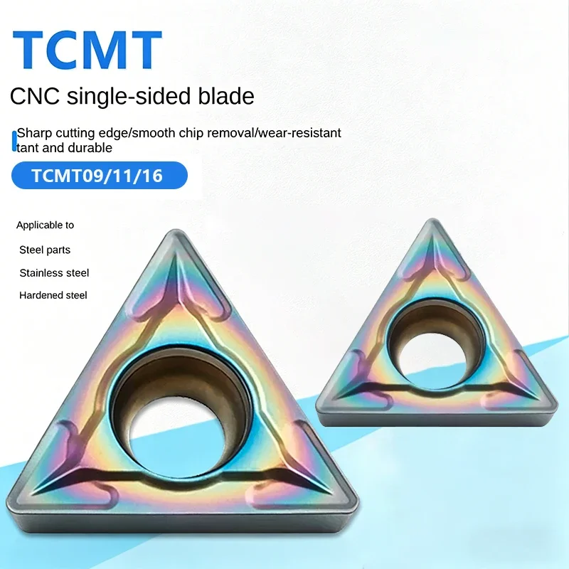 

TCMT090204 TCMT110204 TCMT110208 TCMT16T304 TCMT16T308 Colorful Blade Quenched Steel Stainless Steel Special CNC Insert