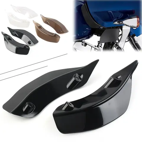 1 쌍 오토바이 어퍼 페어링 액센트 Harley Davidson Road Glide FLTRX 2015 2016 2017 2018 2019 2020 용 에어 윈드 디플렉터