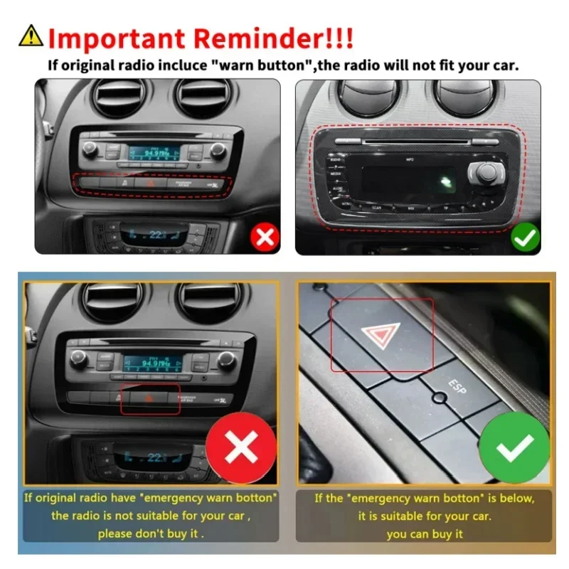 2 DIN Car Radio Screen for Seat Ibiza 6j 2009-2013 with Wireless CarPlay Android Auto GPS Navigation 4G WiFi FM RDS Multimedia view 3