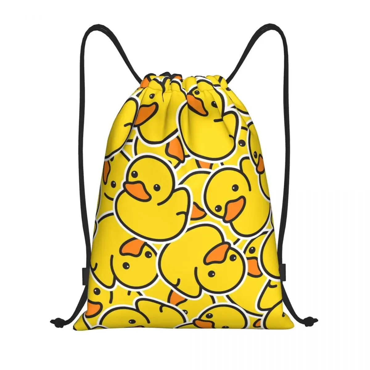 Yellow Duck Bag Drawstring Backpack Sports Gym Sackpack Cute String Bag for Cycling