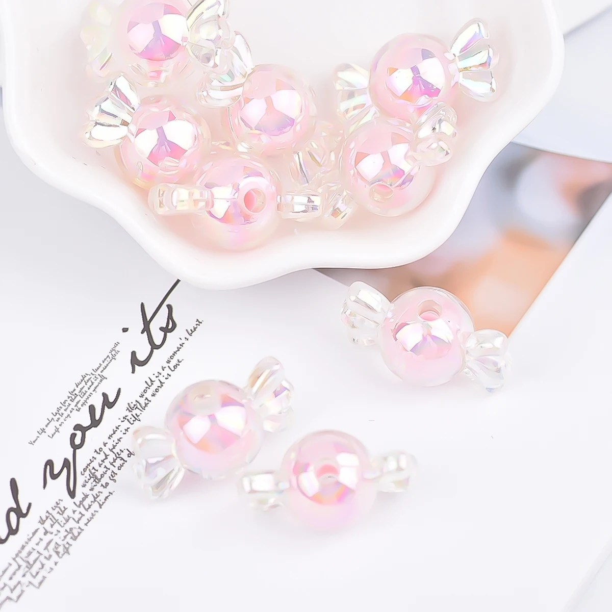 

500 г акриловые хрустальные бусины C y, блестящие нити, подвески, маленькая пентаграмма, сердце, круглые браслеты «сделай сам», ожерелья, ремесленные проекты