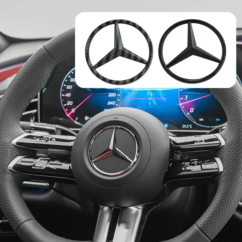 52/58mm Car Steering Wheel Center Sticker for Mercedes Benz W205 W212 W213 W246 C180 W167 W166 W176 A B C E Class GLE GLK