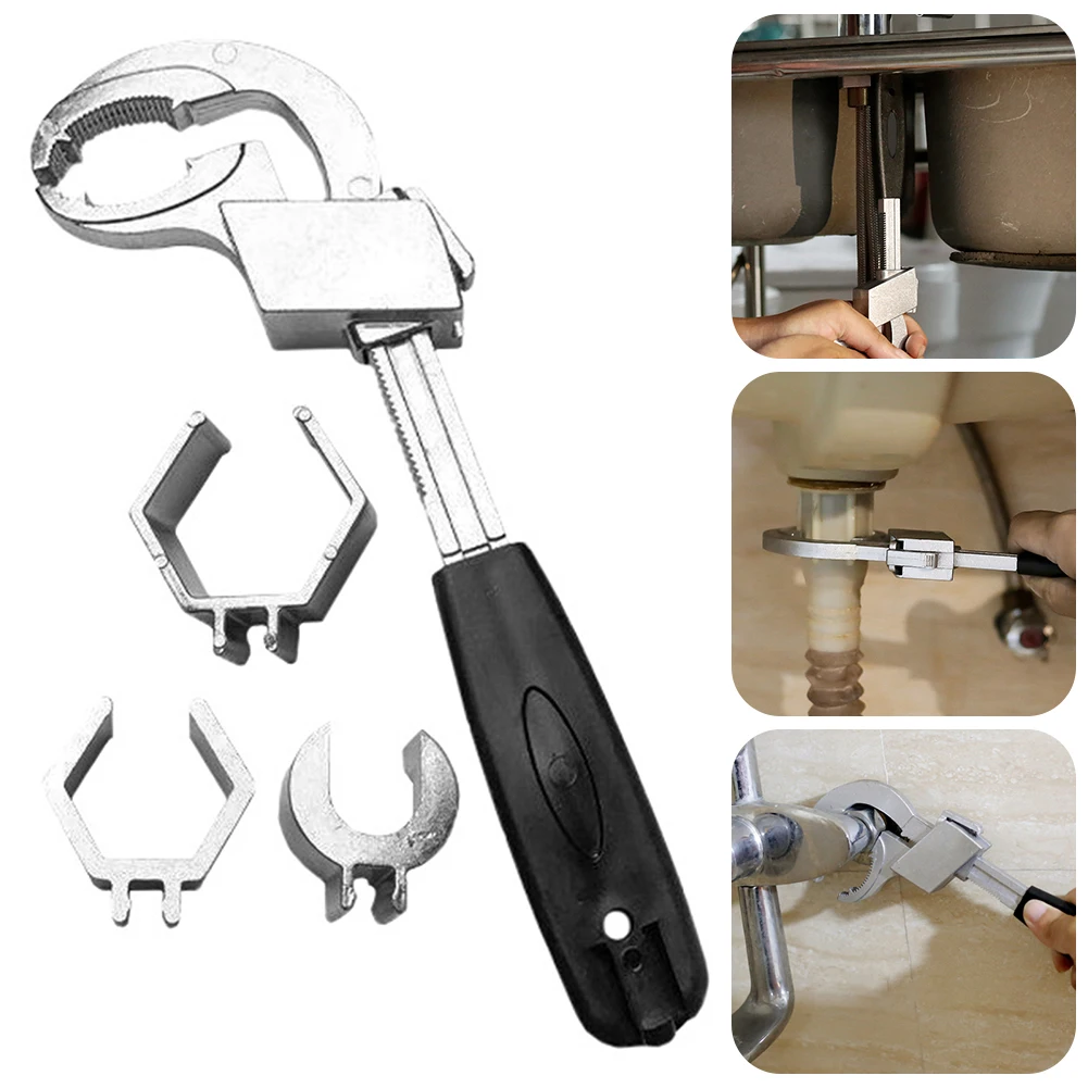 1PC klucz nastawny uniwersalny klucz dwustronny klucz płaski ze stopu aluminium klucz płaski łazienka kran hydrauliczny narzędzia do naprawy zlewu