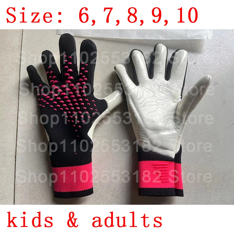 

Kids Adults Goalkeeper Gloves Goalie Gloves Thicken Latex Football Soccer Anti-slip Protection Soccer Children Goalie Gloves