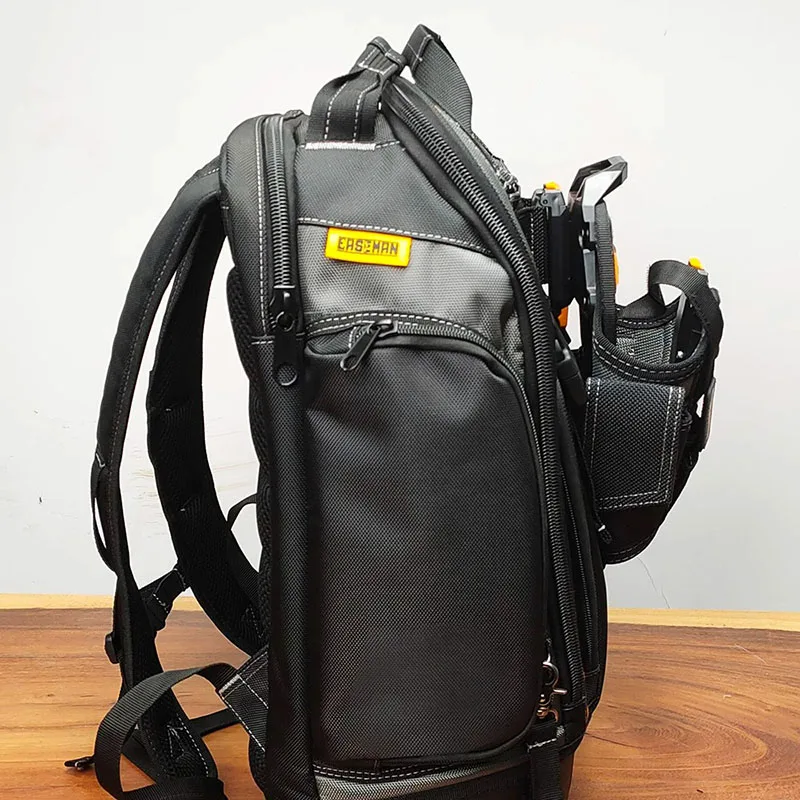 Mochila de electricista de doble hombro con herramientas para hombre, Kit de reparación de bolsa de herramientas profesional grande para exteriores