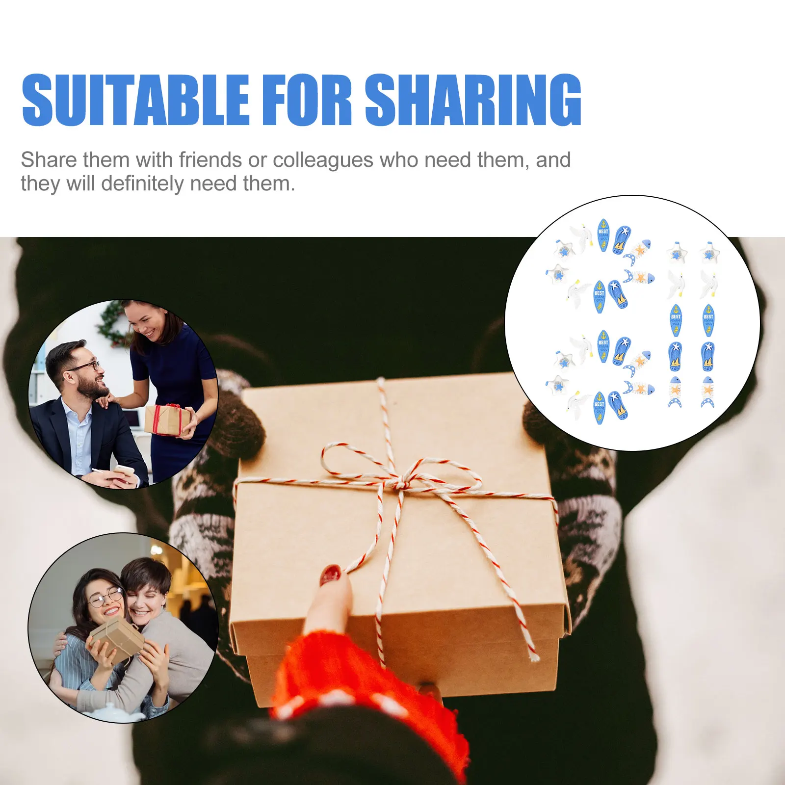 30Pcs Sea Theme Shaped Thumb Tacks Compact Pushpins for Bulletin Board Decoration Drawing Paper Fixing Map Markers Office Home