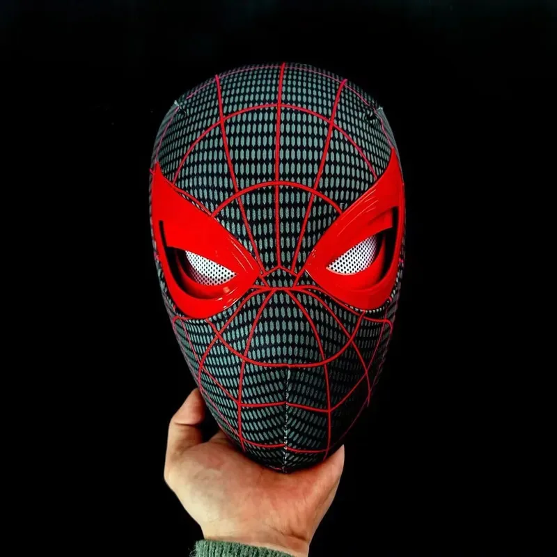 Miniso rímel homem-aranha máscara cosplay olhos em movimento máscaras homem aranha 1:1 brinquedos elásticos presente de natal ﻿   Adereços para fantasias
