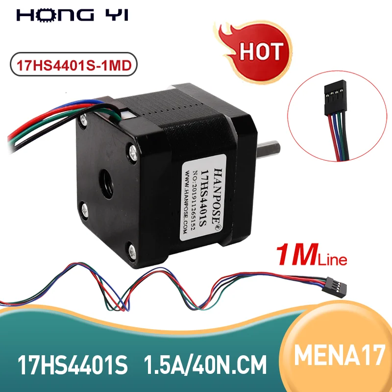 42BYGH Nema17 Step Motor 4-lead 17HS4401S-1MD 42X40mm Nema17 motor 1.8 degree for CNC milling machine stepper motor