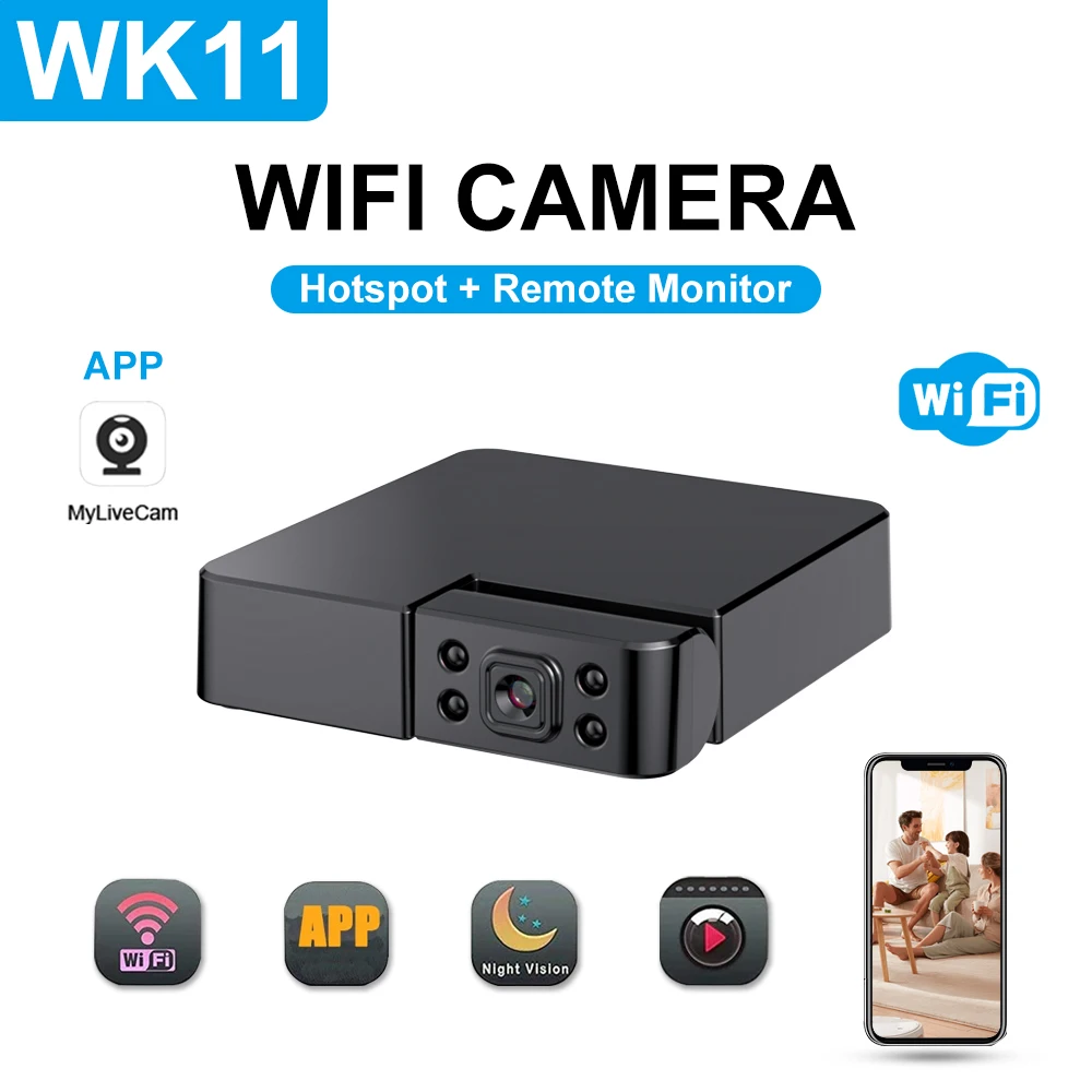 New Mini Wifi Camera,Wifi Camcorder,Wireless HD Video,IR Night Vision Home Security Surveillance Cam Monitor Indoor