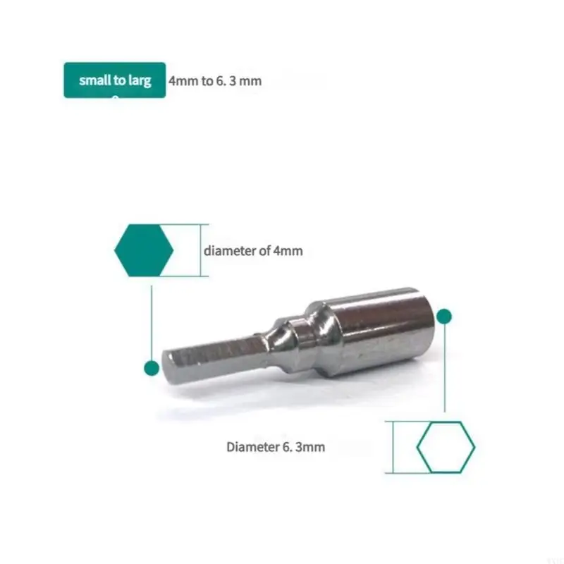 Adaptateur hexagonal WXTC Industrial Strength 2PCS 4 mm à 6,35 mm pour l'outil puissance