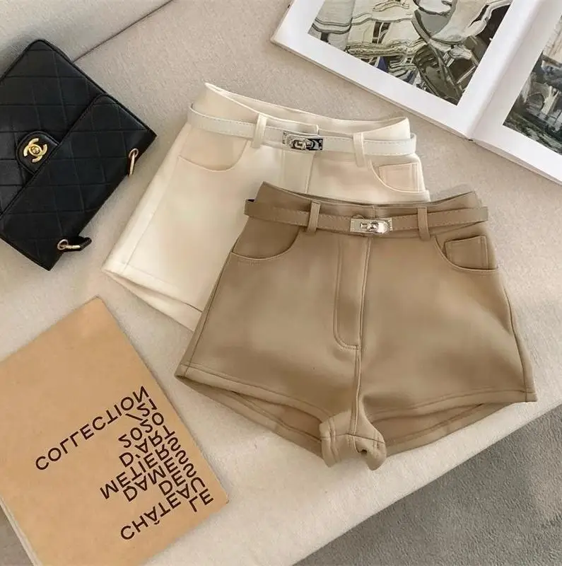High Waist A-Line Boot orts Women's Summer New Khaki Elastic Casual orts Sexy Girls Brief High Waist Bootcut Pants