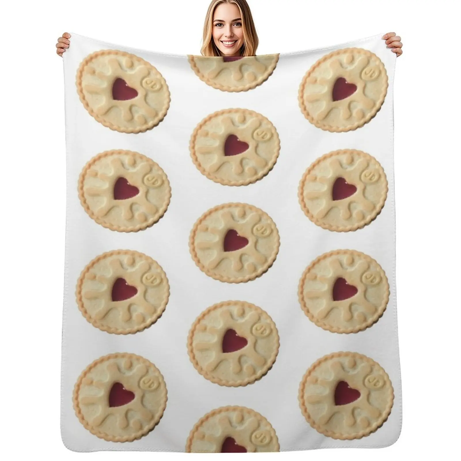 

Jammie Dodger Throw Blanket All Season Soft Lightweight Blanket for Home