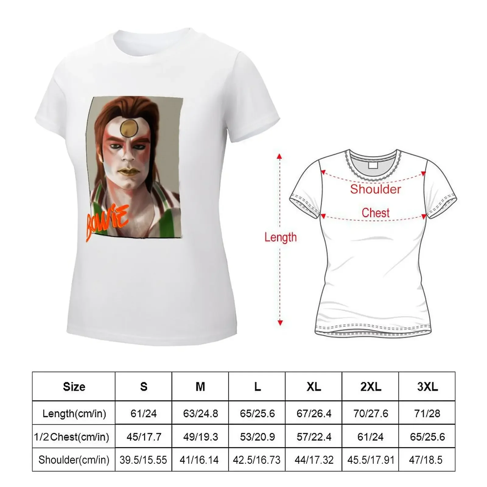 Bowie(not Jemaine) T-shirt funny vintage clothes tees Women t-shirts