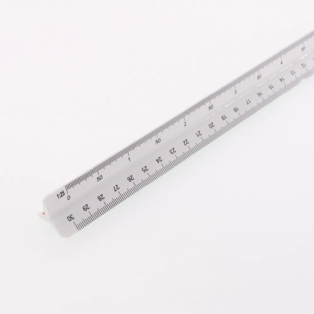 30cm Architect's Scale Ruler Three-sided Plastic Ruler Used By Architects Small Scales #3031