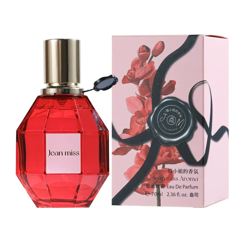 Perfume para mulheres, fragrância leve de longa duração, fresco e natural, como um rubi rosa florescendo perfume 70 ml