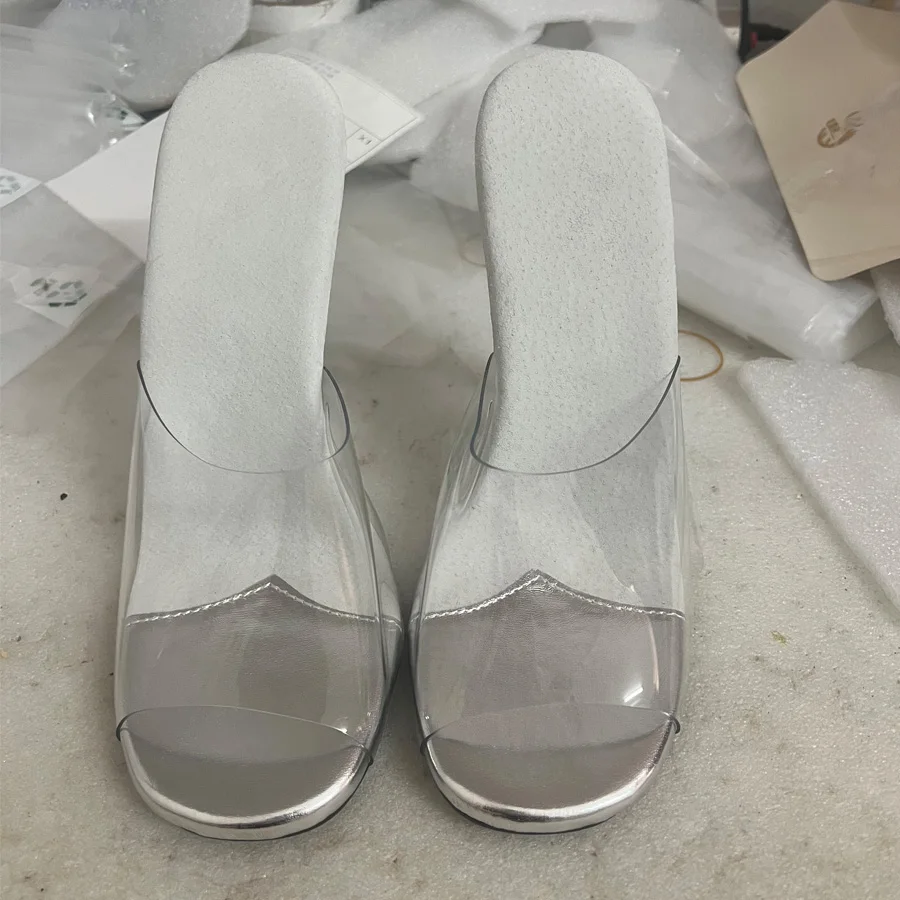 

Бикини для соревнований по бодибилдингу, женские тапочки на высоком каблуке, прозрачные туфли на высоком каблуке с ромбовидной платформой, 12 см