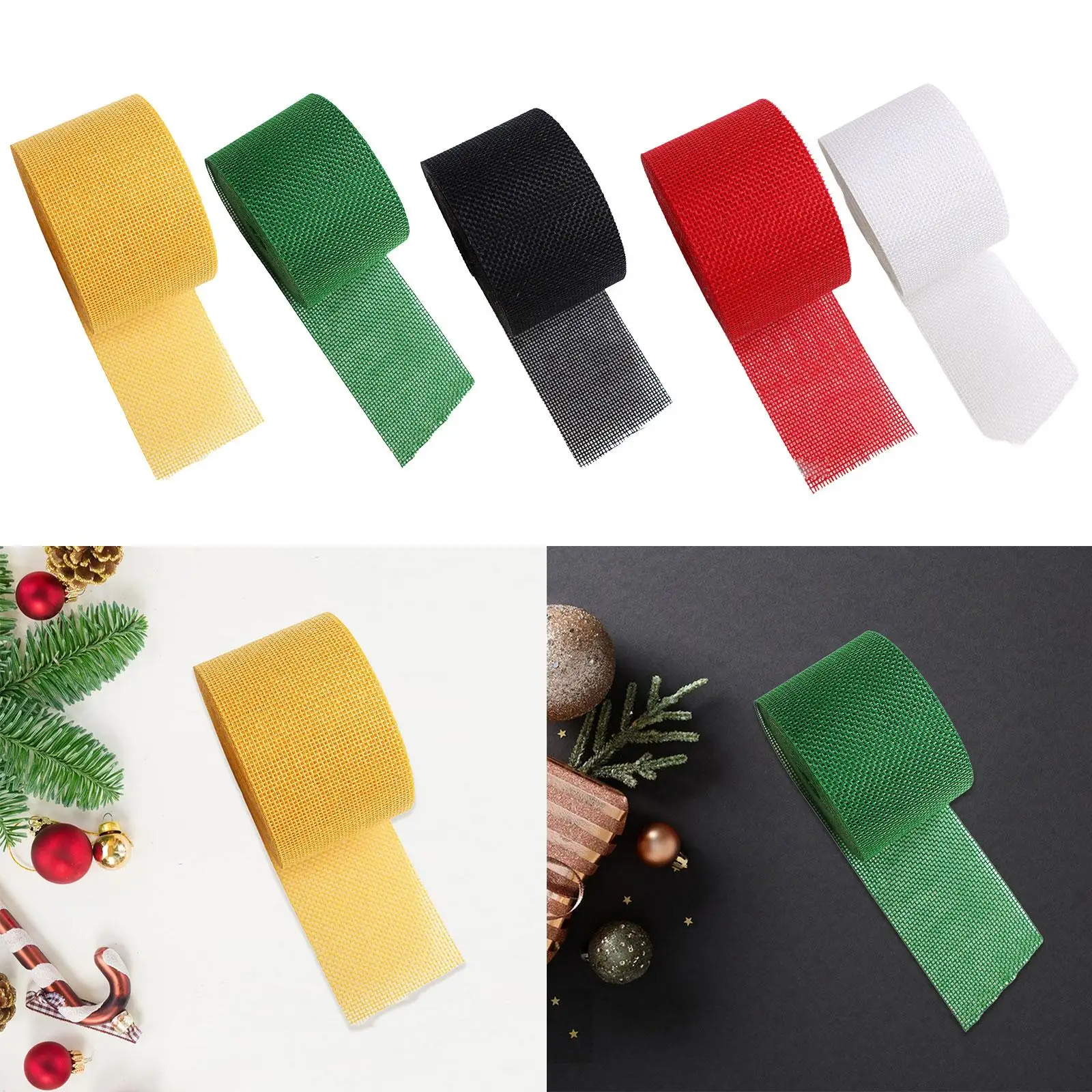 الخيش الشريط عيد الميلاد الشريط DIY الزخرفية فو الكتان الشريط الكتان تقليد السلكية الشريط لجميع القديسين كراسي استحمام الطفل