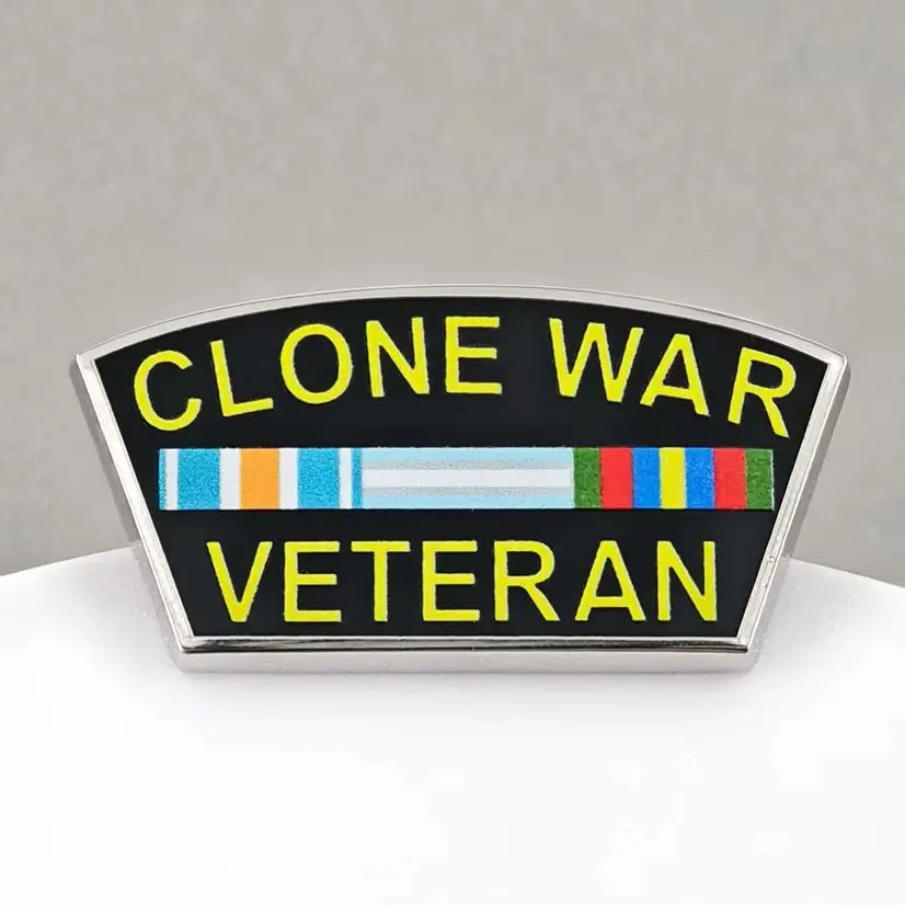 Clone-War Veteran Metal Enamel Pin Galactic Republic Soldier Badge Campaign Ribbon Brooch Lapel Pins Fan Gift
