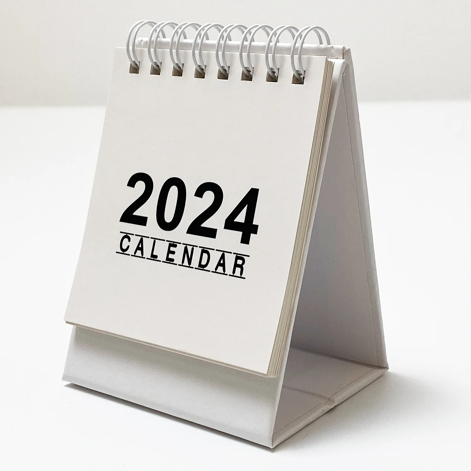 1 Pc 2024 Year English Mini Calendar Creative Minimalist Calendar Student Office Desktop Decoration Portable Monthly Calendar