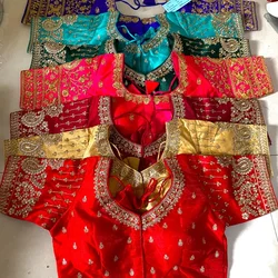 Traditionelle indische Kleidung für Damen, Oberteile, fertig konfektionierte Saree-Sari-Blusen, kurzärmeliges Crop-Top, Indien Choli, Schwarz, Rot