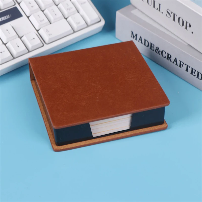 Sticky Notes Holder Business Office Note Box Sticky Note Dispenser Note Pads Desk Organizer Office Leather Sticky Note Box
