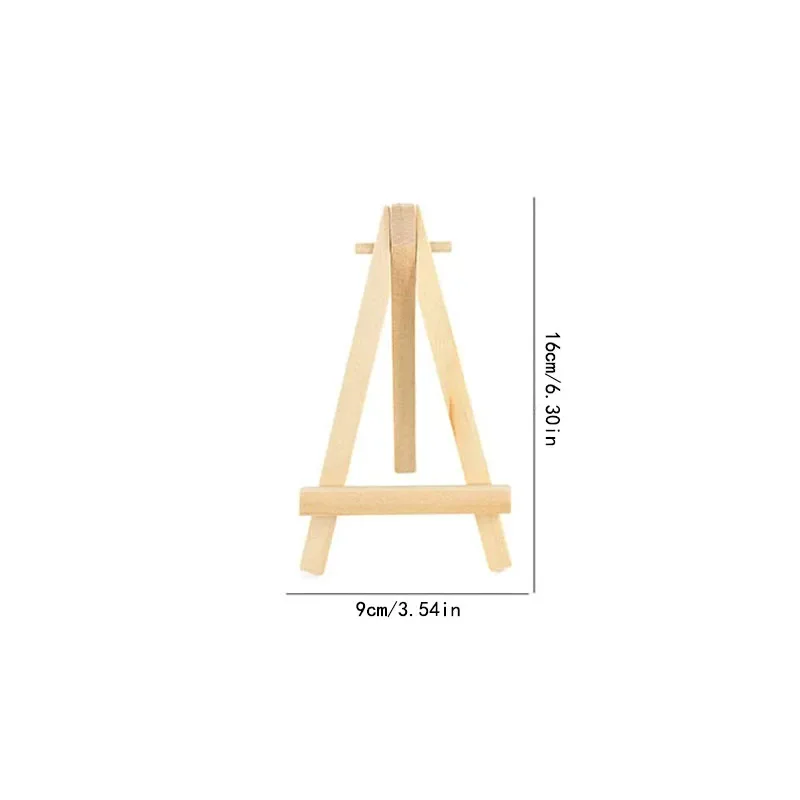 10 stks Hout Mini Schildersezel Frame Desktop Driehoek Display Stand Bruiloft Tafel Kaart Standhouder Kinderen Schilderen Craft Kunstenaar Statief