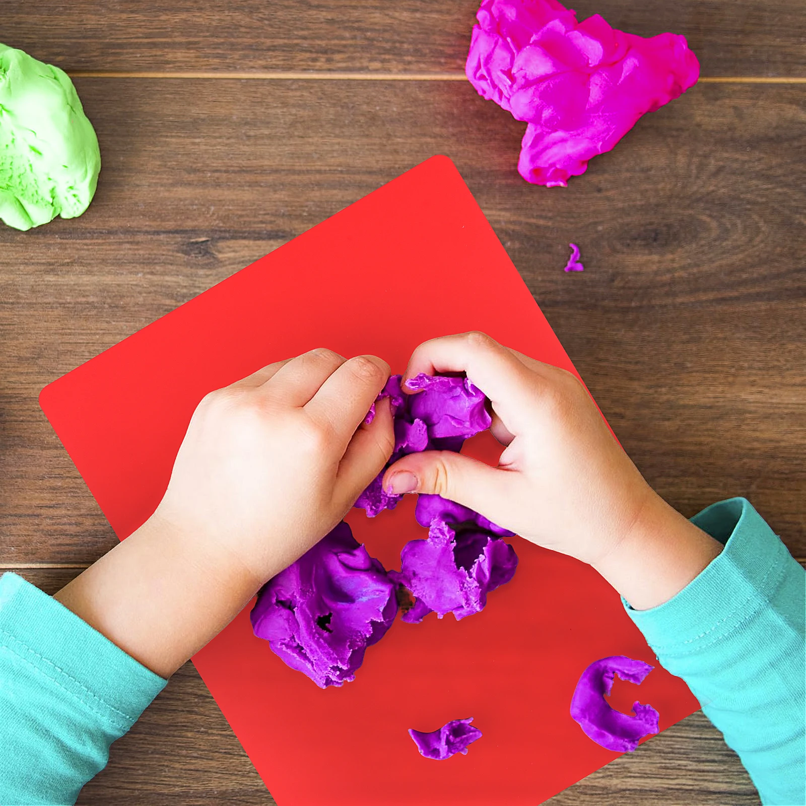 

4pcs Handmade Base Board Smooth Colorful Plasticine Mat For Clay Making Writing Craft Easy Clean Table Pad Ideal For