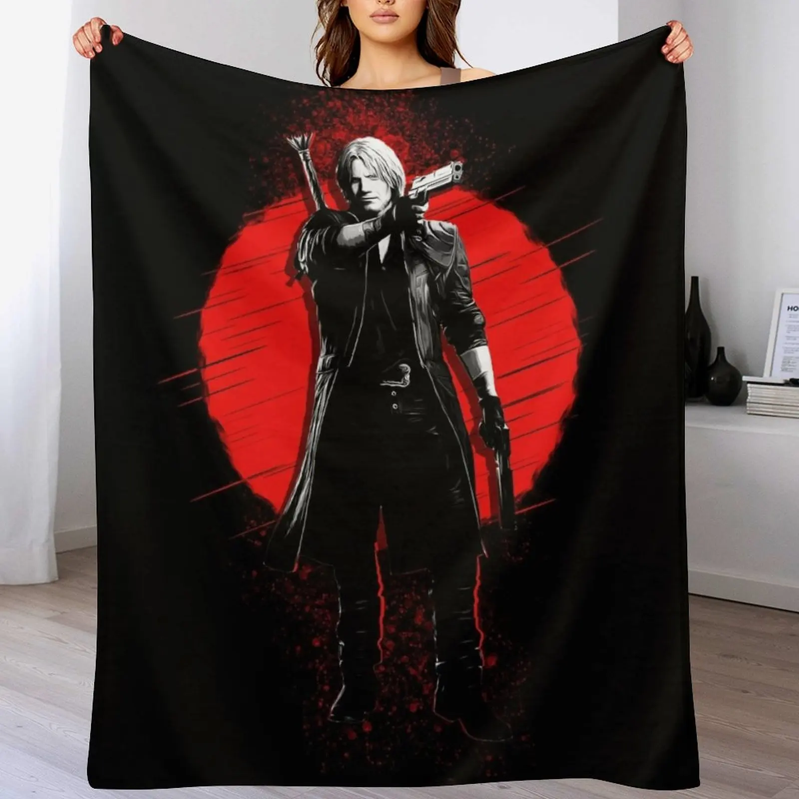

Dante - Devil May Cry Throw Blanket Warm Throw Blanket Gift for Anniversary