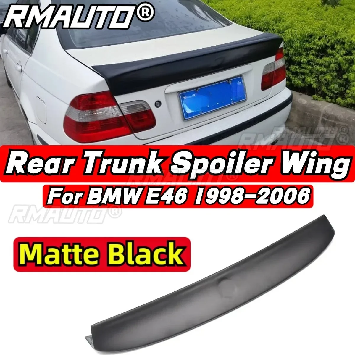 For BMW E46 Coupe Sedan M3 2Door 4 Door 1998 - 2006 Rear Spoiler Wing Body Kit Car Rear Trunk Spoiler Car Accessories