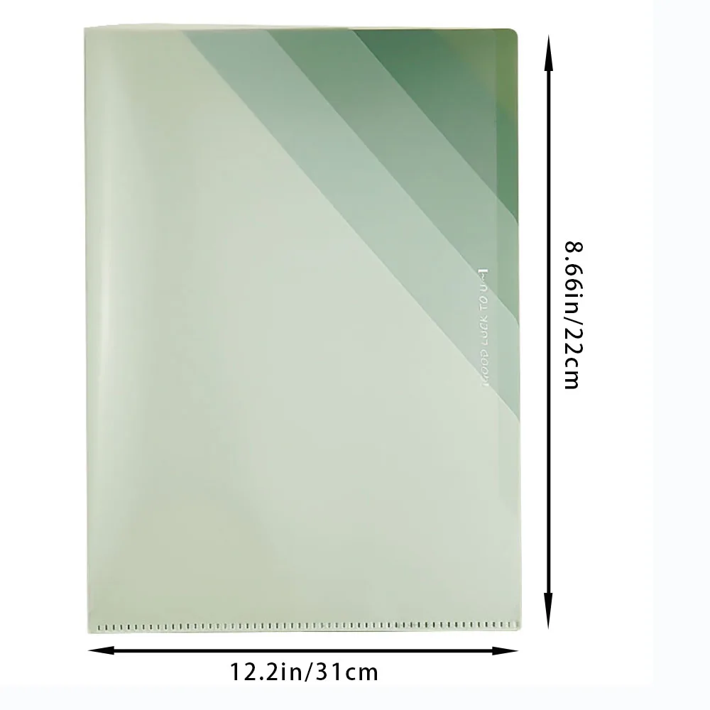 ページフォルダー 厚みのあるグラデーション L字型 縦型 学生用試験用紙フォルダー 収納ブック 大容量