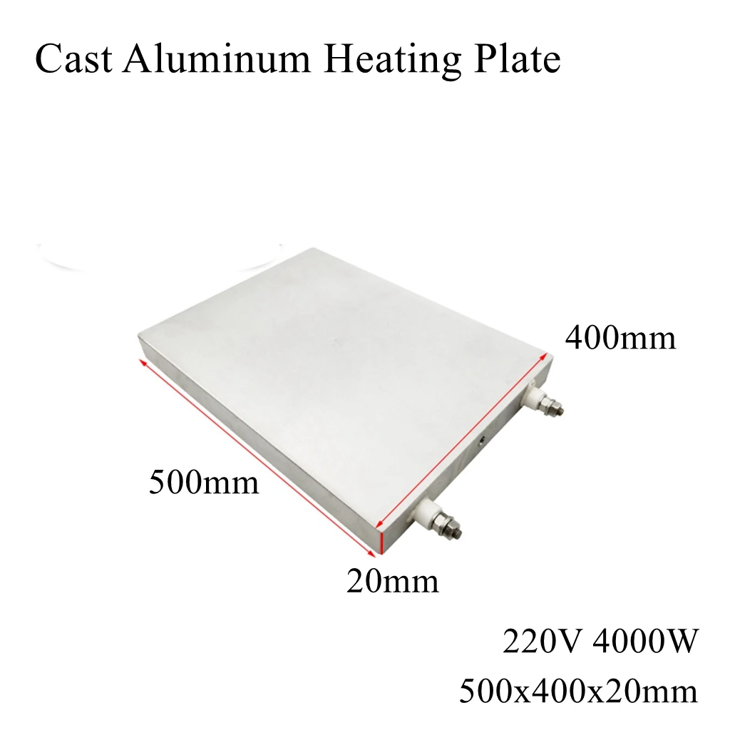 500*400mm Cast Aluminum Heating Plate High Temperature Flat Electric Band Heater Pad Mat Board Press Machine Extruder Laminator