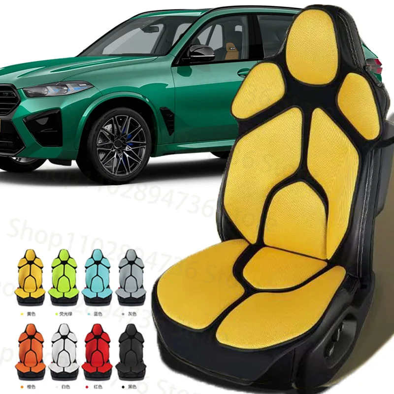 

FOR BMW X5 G05 E53 E70 F15 Cushion Car Seat Chair Back Mesh Lumbar Back Brace Massage Back Pad Support Home Office