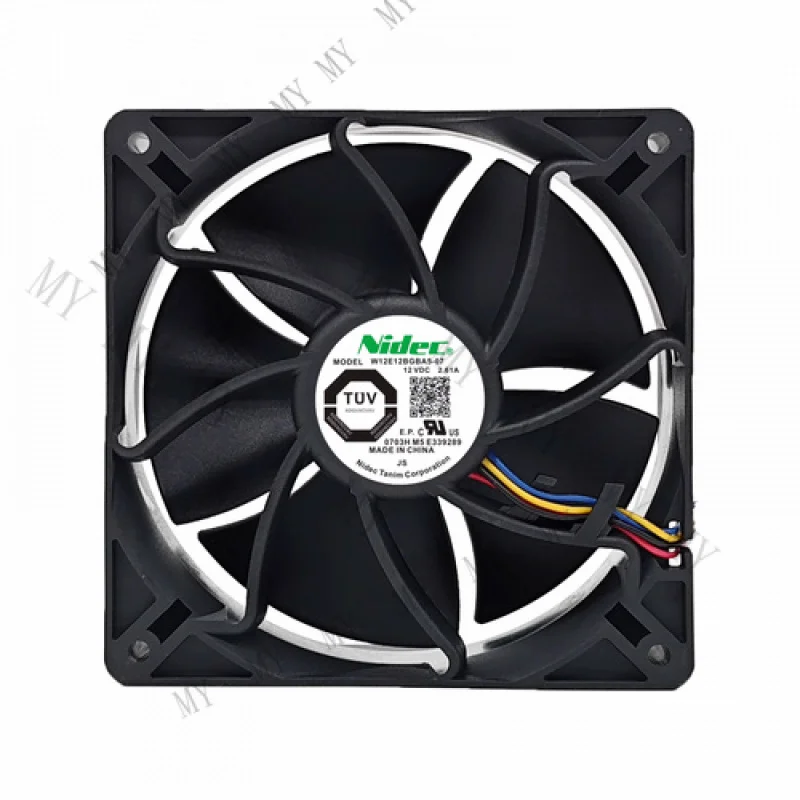 

TT for Nidec W12E12BGBA5-07 DC12V 2.61A 12038 12CM 4-wire cooling fan