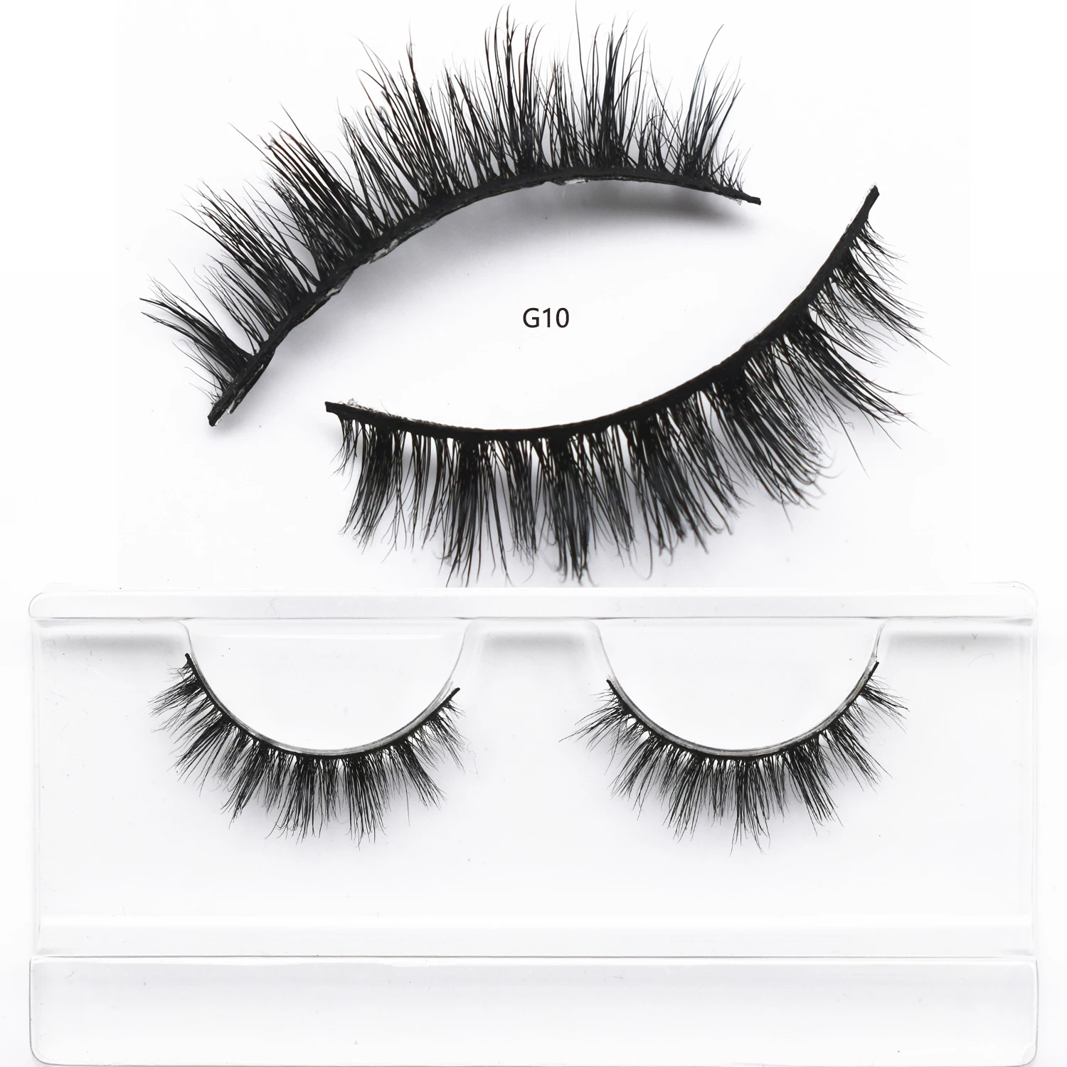 G10 Mink Lashes 13mm Mink Eyelashes 3D Mink False Eyelash Makeup Eyelashes Extension Round Lashes Reusable Short Fake Eyelashes