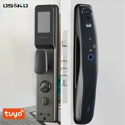 Tuya Smart 3D Face Door Lock Security Face & Camera Monitor Intelligent Fingerprint Password Biometric Electronic Key Unlock K8