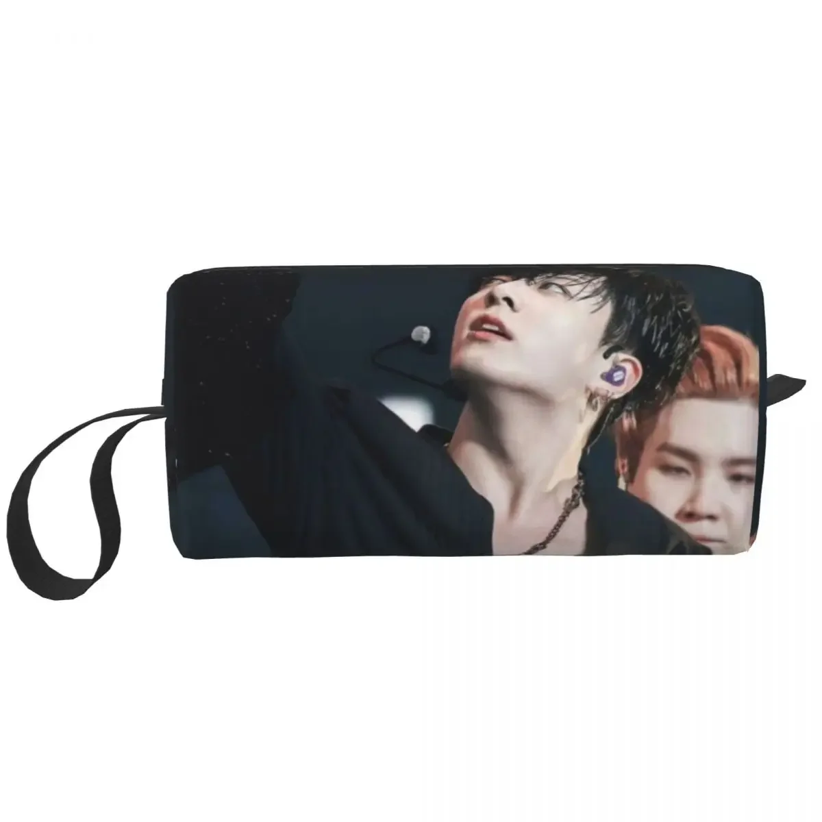 Jungkook In A Black Crop Top Blazer Pencil Cases Big Capacity Pen Bags Pen Box Pencil Pouch For Boys Girls Stationery Makeup Bag