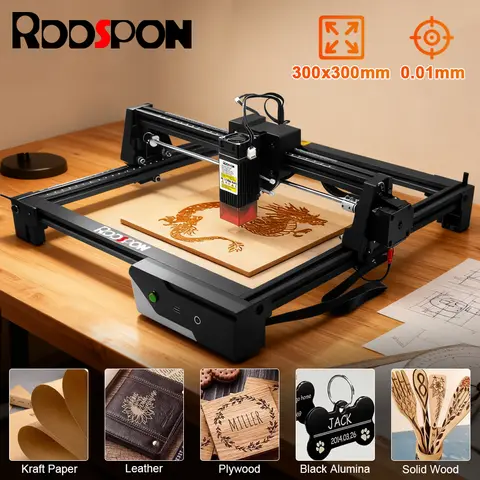 RDDSPON Wood Router Engraving Machine 2.5W 7W Optical Power CNC Laser Engraver Mini DIY Carving Milling Cutter Printer 300*300mm