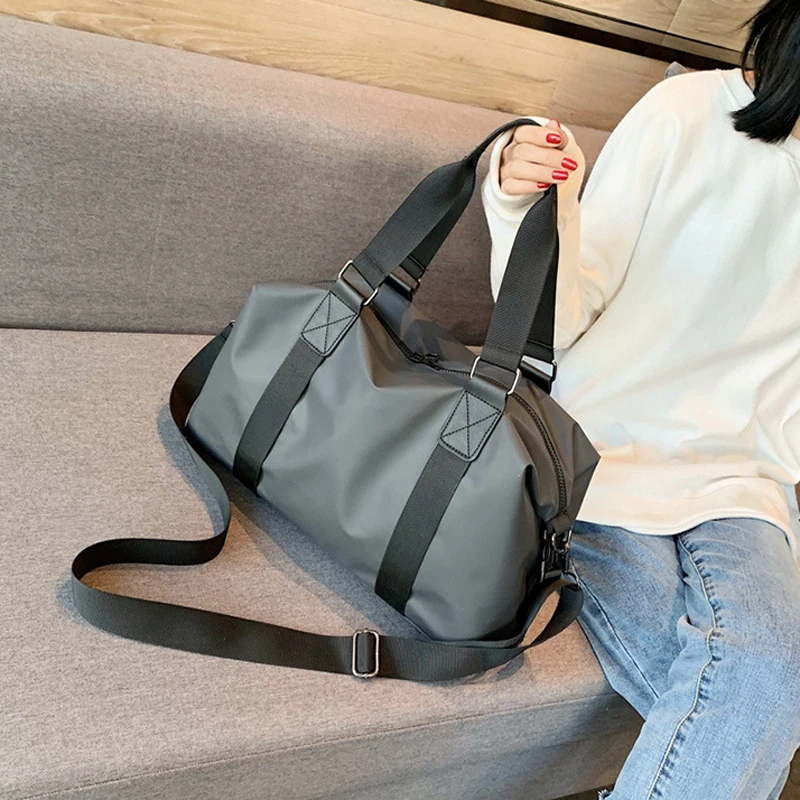 حقيبة سفر من قماش أكسفورد مقاومة للماء للنساء ، حقيبة يد بسعة كبيرة ، حقيبة كتف عصرية ، حقائب يد رياضية ولياقة بدنية ، علامة تجارية #5