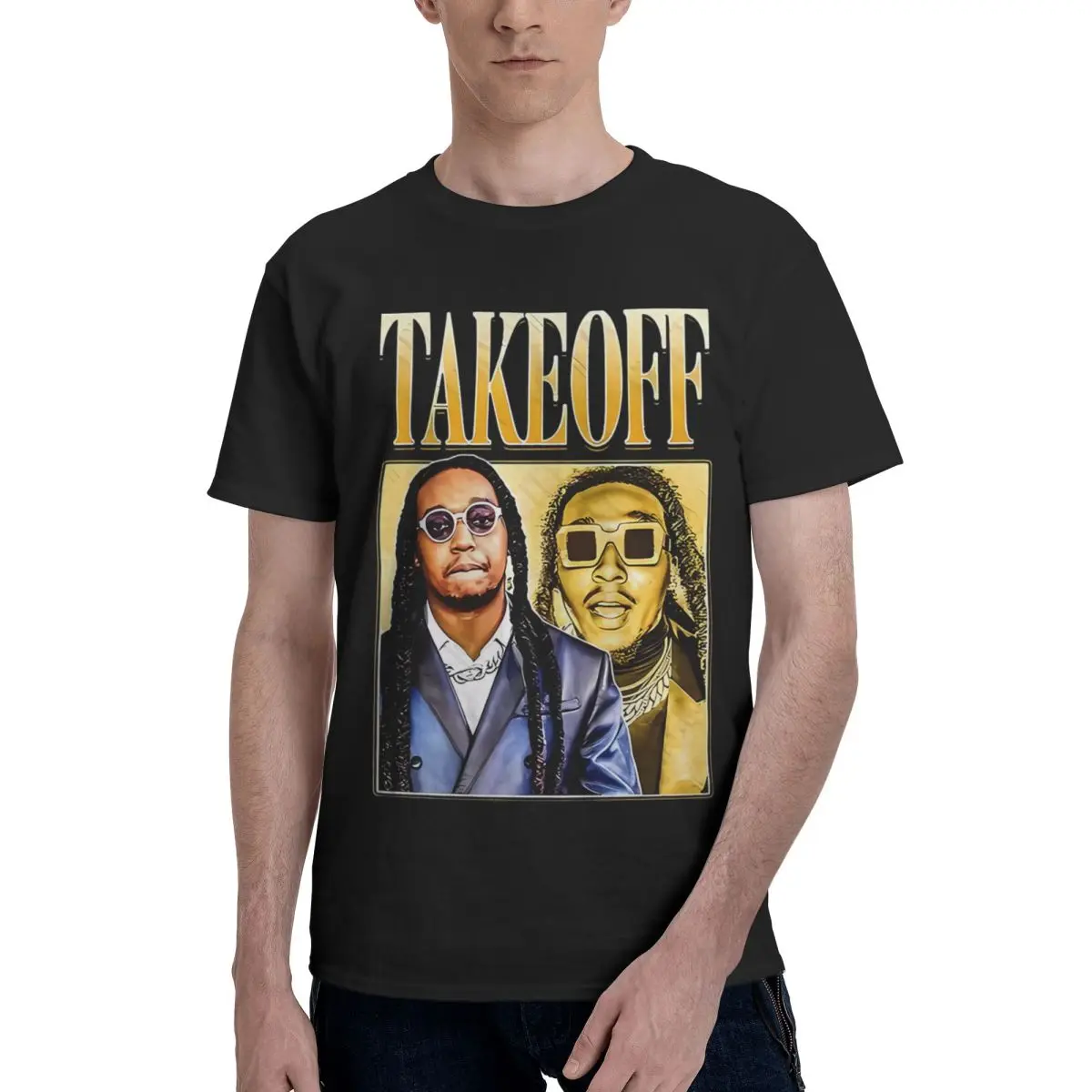 

RIP Takeoff, повседневная дышащая удобная футболка из 100% хлопка, забавные мужские футболки, мужская футболка
