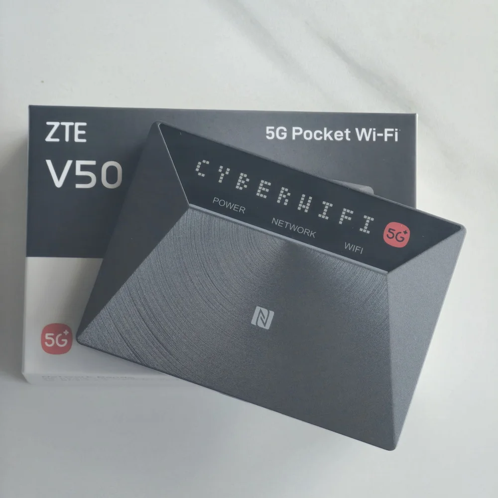 ZTE 5G Mobile WiFi V50 MU3351 Dual Bands 2.4/5GHz AC1200 MiFi Hotspot 5G NSA+SA 4G LTE CAT13 Pocket Router (No Battery)